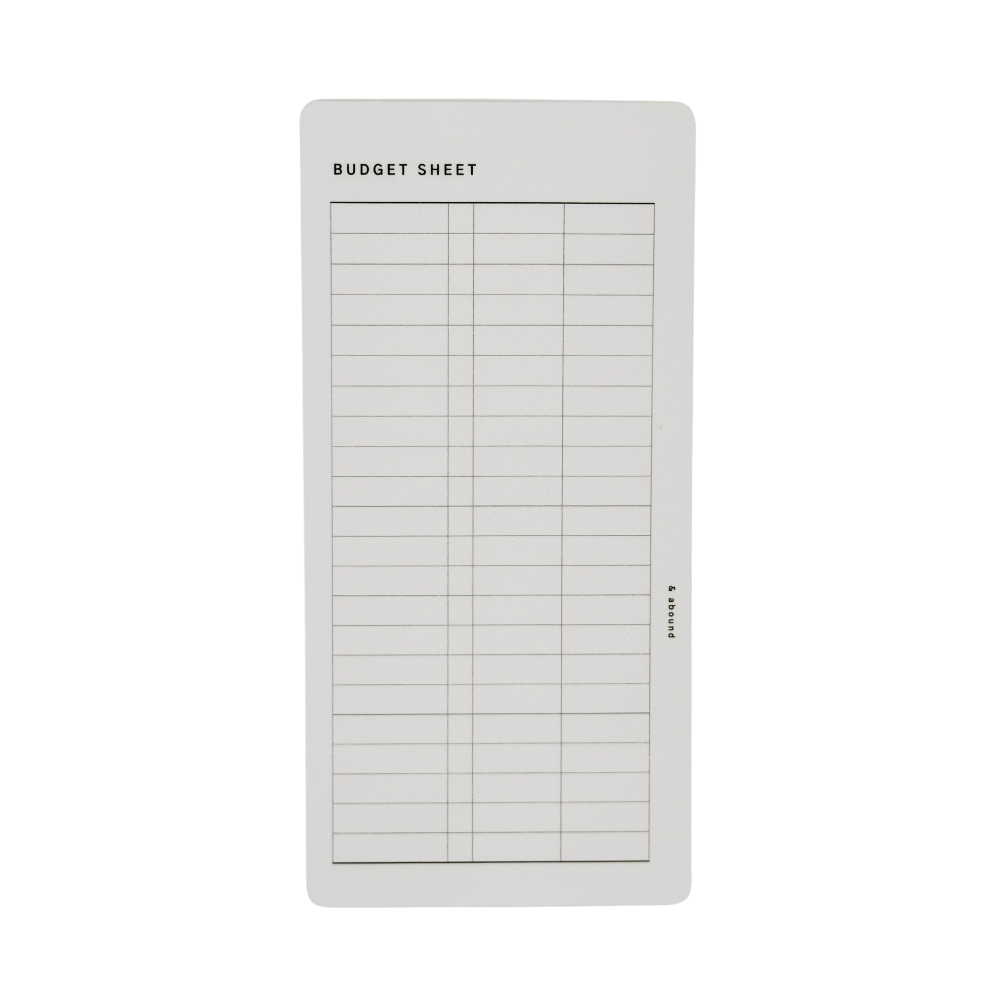 Budget Sheet