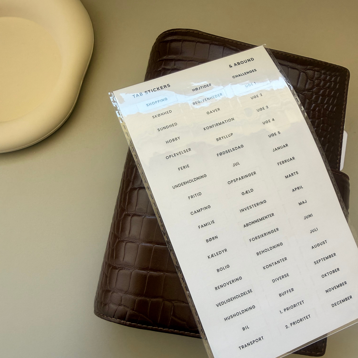 Category Tab Stickers