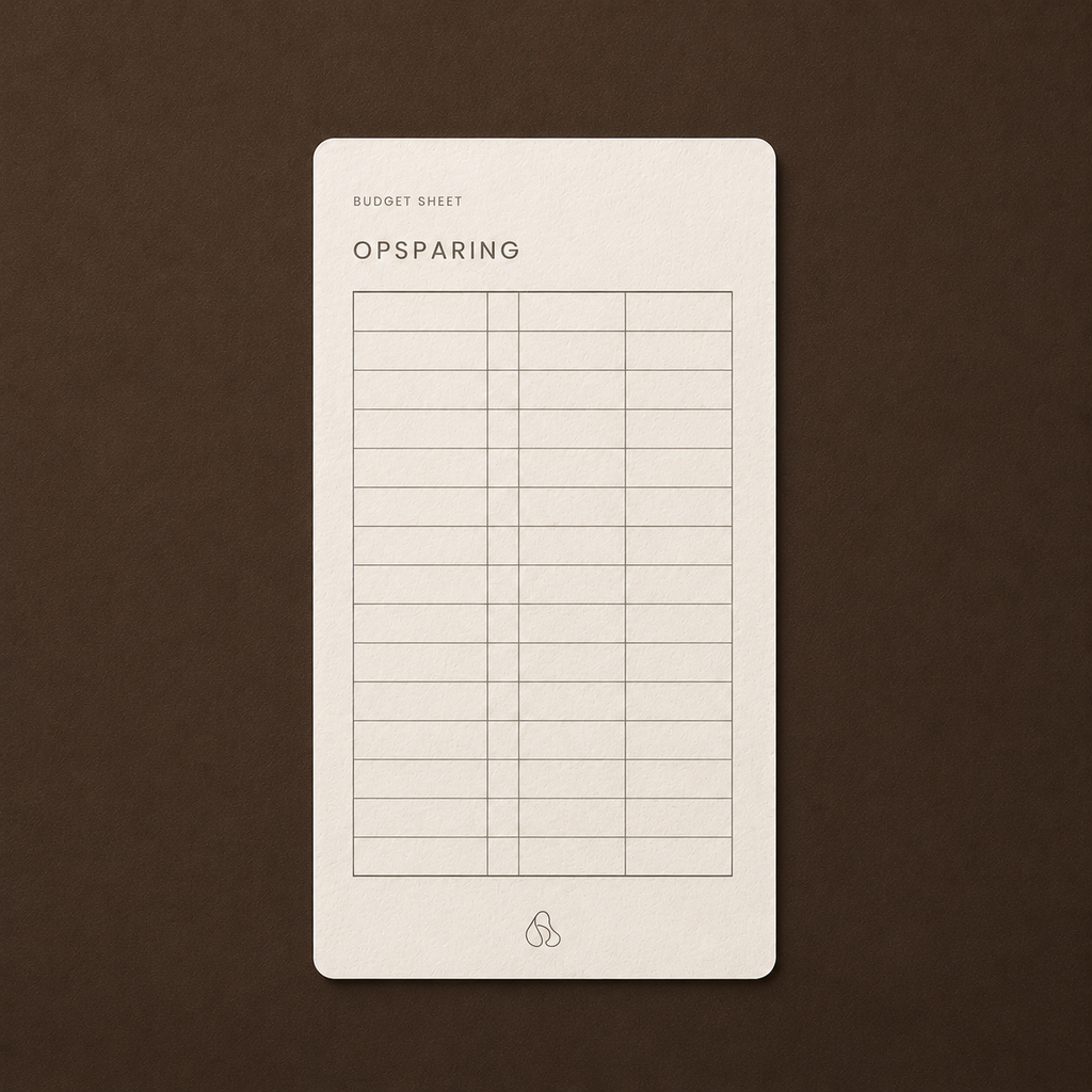 Noa Budget Sheet Design - Vertical